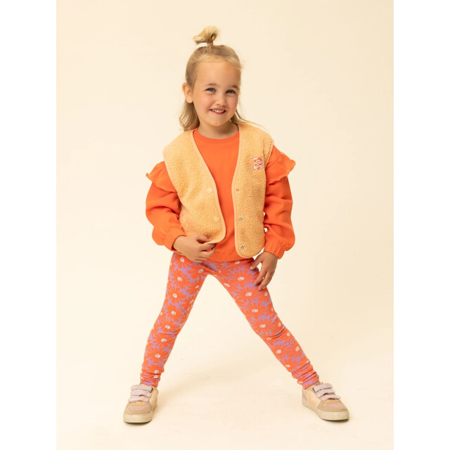 Looxs Revolution Jersey legging koraal floral spring voor meisjes in de kleur 2601-7504-985 large