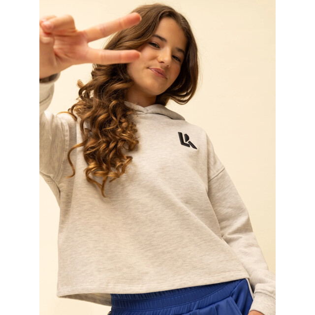 Looxs Revolution Hoody snow melee back print voor meisjes in de kleur 2601-5323-029 large