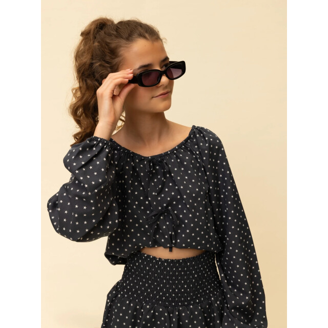 Looxs Revolution Blouse strikjes midnight stars voor meisjes in de kleur 2601-5115-608 large