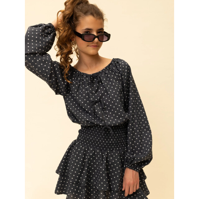 Looxs Revolution Blouse strikjes midnight stars voor meisjes in de kleur 2601-5115-608 large
