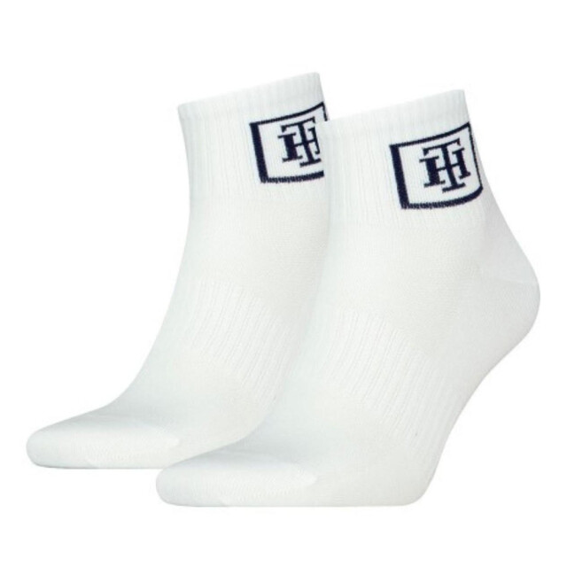 Tommy Hilfiger Heren enkelsokken van katoenmix (set van 2) UTNA992_white large