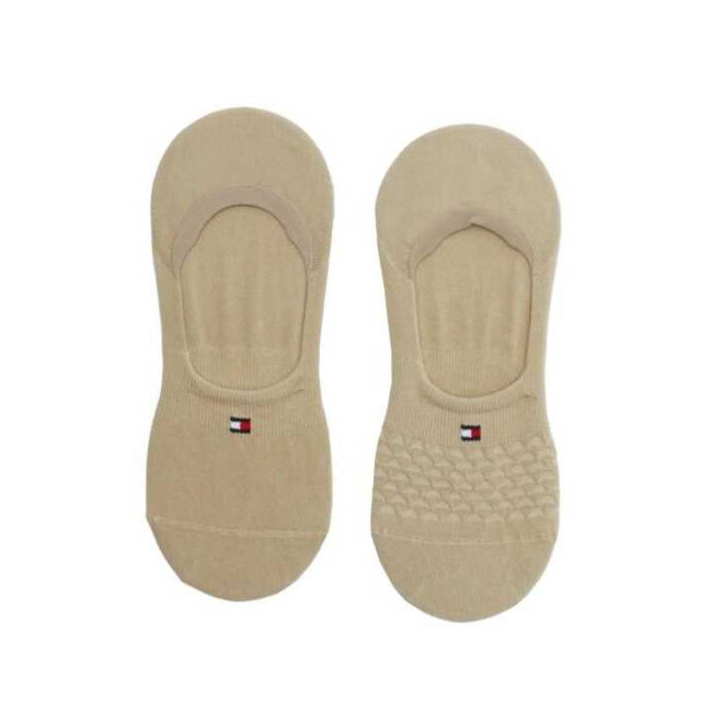 Tommy Hilfiger Dames effen binnensokken met textuur (set van 2) UTNA698_beige large