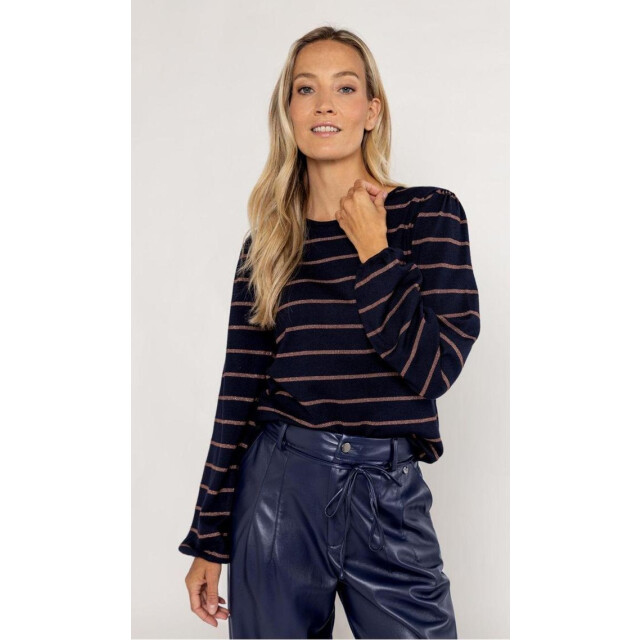 Poools Pullover stripe 533155-brown 533155-P493 large