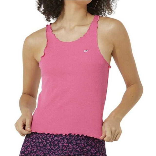 Tommy Hilfiger Dames geborduurde logo tank top UTNA169_pink large