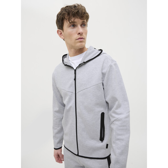 Jack & Jones jcofusion sweat zip hood noos 12260150 light grey melange 05791.910.0011 large