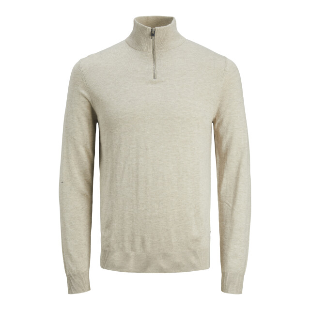 Jack & Jones jjeemil knit half zip noos 12189339 oatmeal 05711.941.0111 large