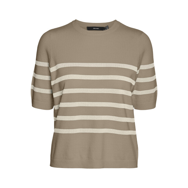 Vero Moda vmsaba plain ss o-neck pullover ga 10306829 silver mink 06712.185.0017 large