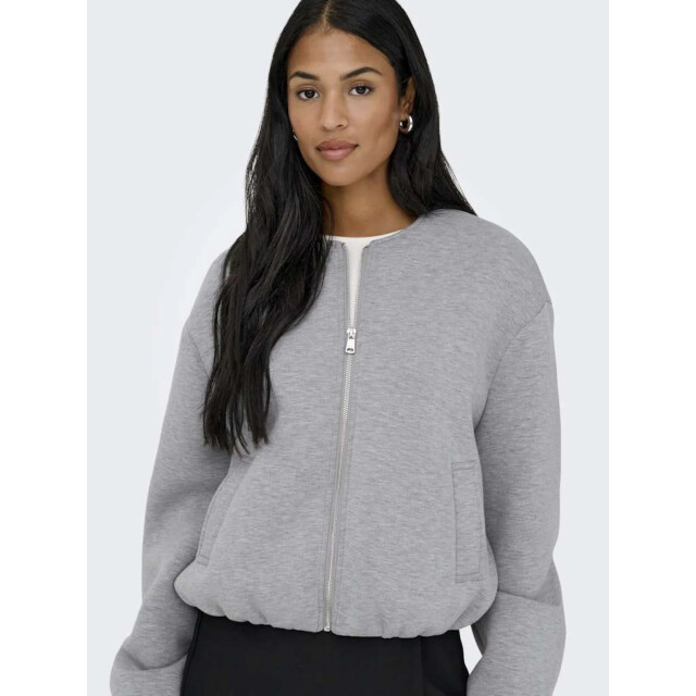 Only Onlellie scuba jacket otw noos medium grey melange 15344567-179075 large