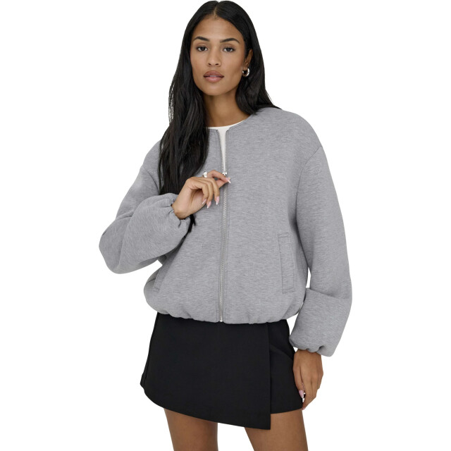 Only Onlellie scuba jacket otw noos medium grey melange 15344567-179075 large