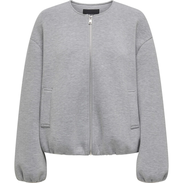 Only Onlellie scuba jacket otw noos medium grey melange 15344567-179075 large