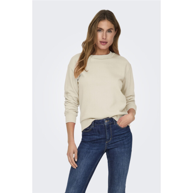 Jacqueline de Yong paris l/s emb sweat jrs 15221015 whitecap gray 06721.941.0010 large