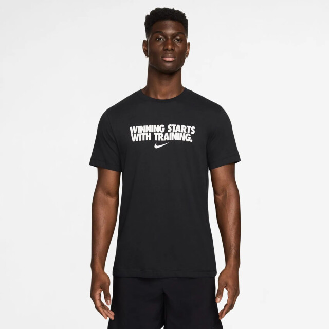 Nike m nk df tee winning (consumer facin training t-shirt korte mouw heren - 074527_990-L large