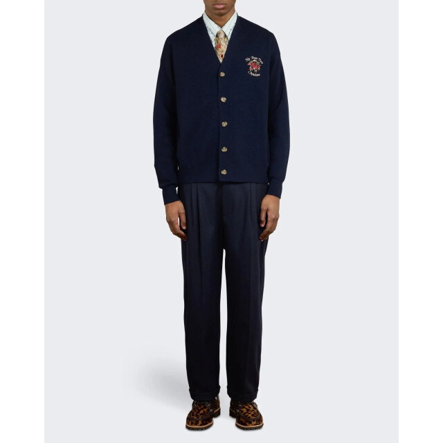 Drole De Monsieur Heren le cardigan slogan rose I-CA166-WO007-NY large