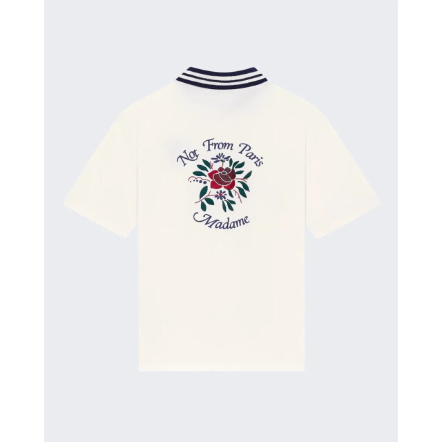 Drole De Monsieur Heren chemise piquée slogan rose J-SH247-CO264-OW large