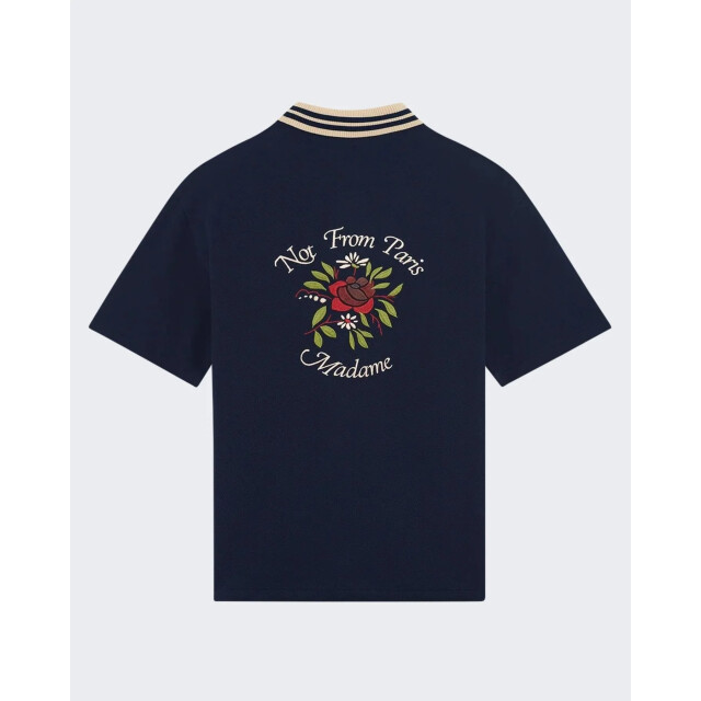 Drole De Monsieur Heren chemise piquée slogan rose J-SH247-CO264-NY large