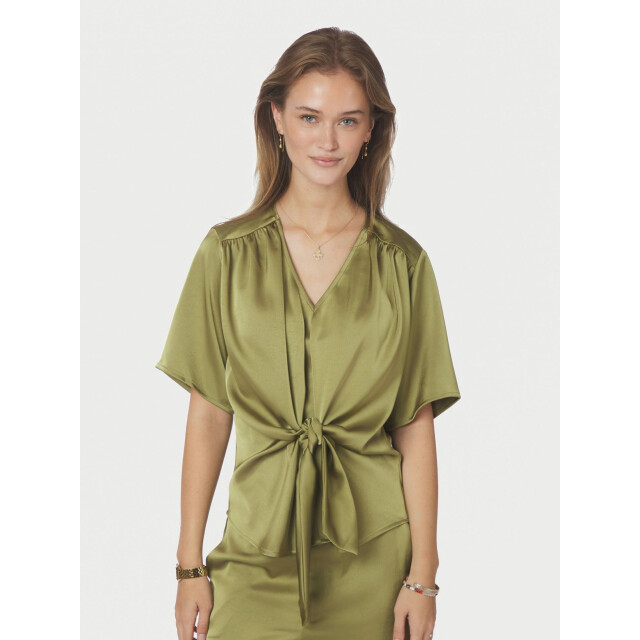 Neo Noir casadia heavy sateen blouse 165695 340 sage green 06613.369.0024 large