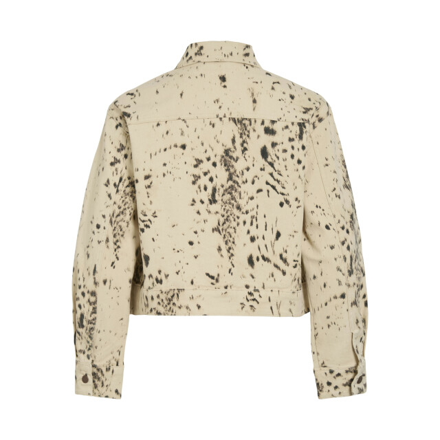 Vila visanora l/s print denim jacket/bfs 14113207 birch 06121.849.0003 large