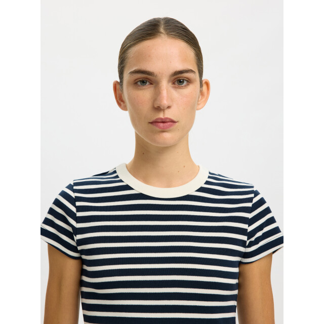 Selected Femme slfmilly ss tee 16100789 dark sapphire 06011.261.0041 large