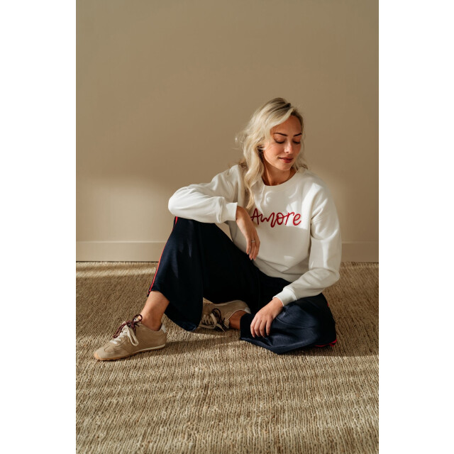 &Co Woman Amore sweater ecru &Co woman Amore sweater ecru large