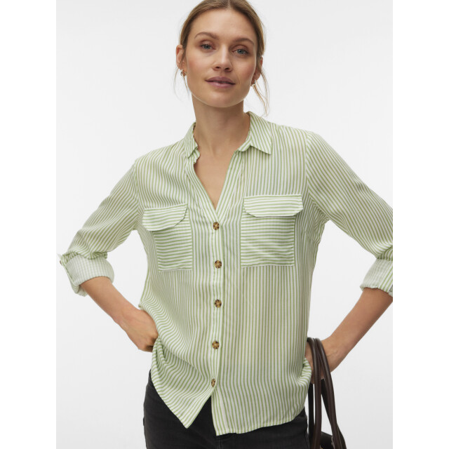 Vero Moda vmbumpy l/s shirt new wvn noos 10275283 mistletoe stripes 06615.369.0084 large