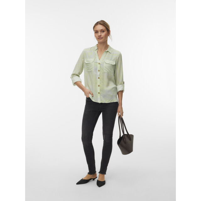 Vero Moda vmbumpy l/s shirt new wvn noos 10275283 mistletoe stripes 06615.369.0084 large