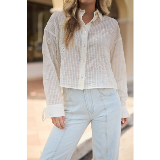 Nukus Nks02200 17 bailey blouse beads off white NKS02200 17 large