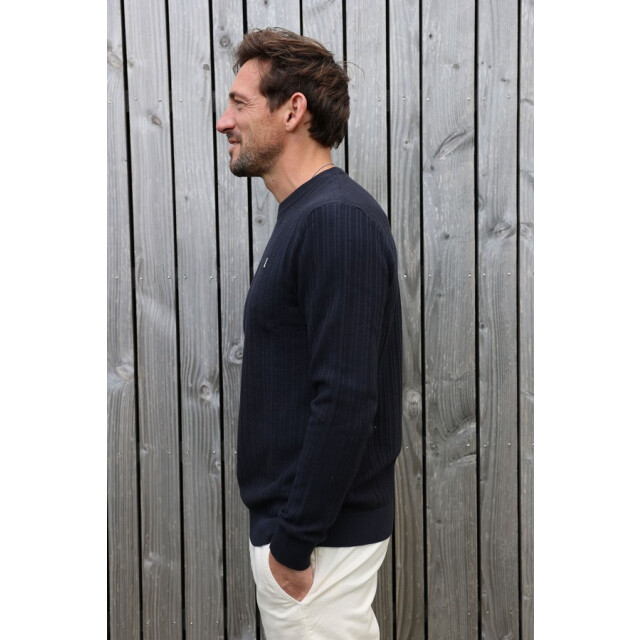 Kultivate 2501080800 kn vertical 319 dark navy heren trui kultiv 319 Dark Navy/2501080800 KN Vertical large
