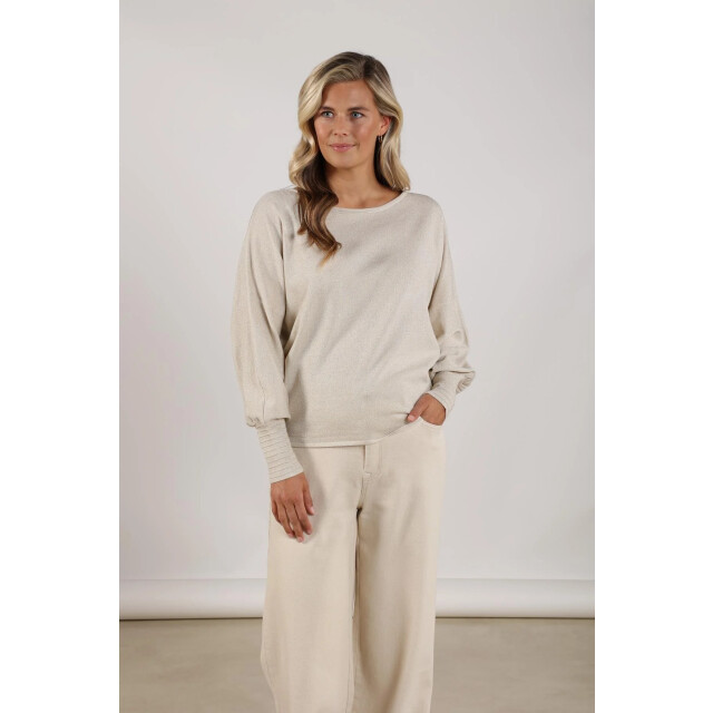 Nukus Nks03055 9 jorien pullover lurex sand NKS03055 9 large