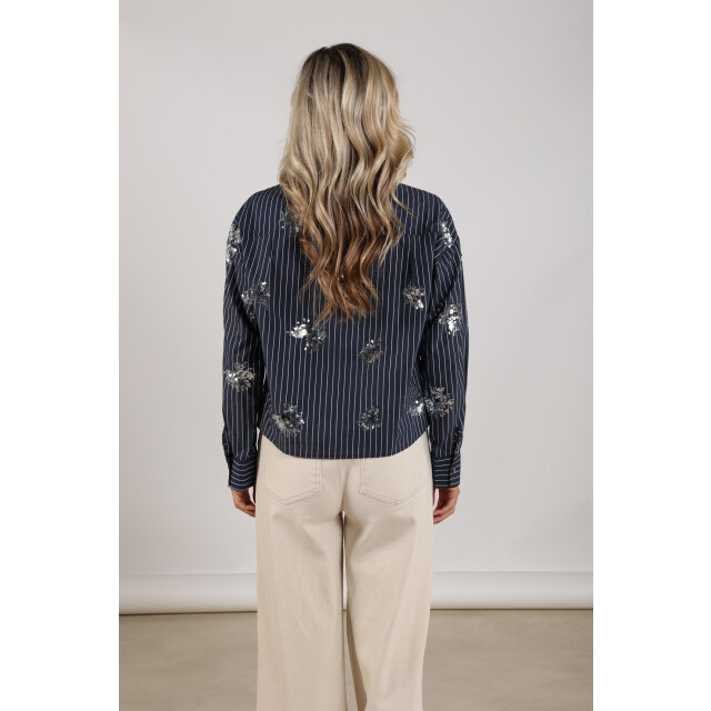 Nukus Nks02151 70 tessa blouse paillet navy NKS02151 70 large