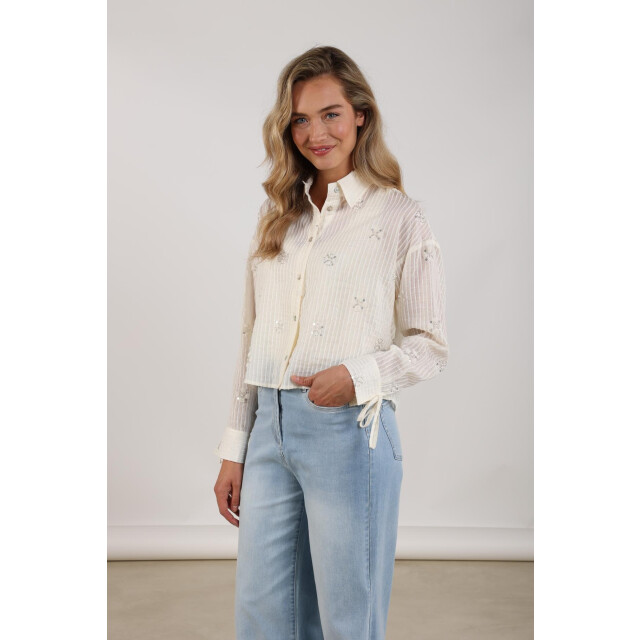 Nukus Nks02200 17 bailey blouse beads off white NKS02200 17 large