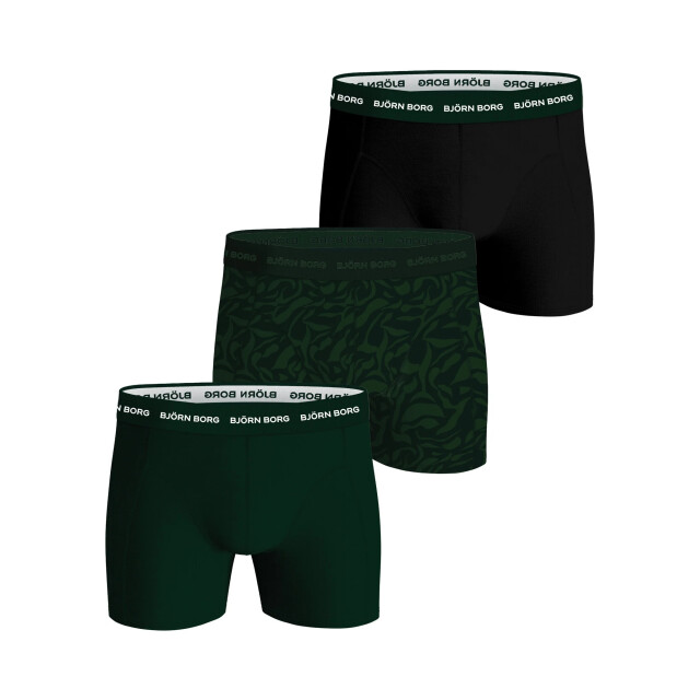 Björn Borg heren boxershort cotton stretch 3-pack groen/multicolour/zwart maat l 10003372-MP004 large