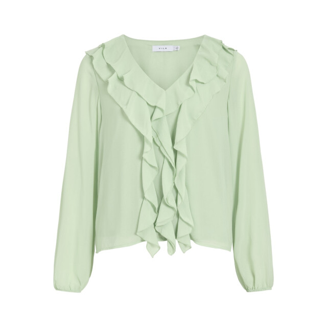 Vila Viane ls v-neck frill top noos mint 4389.21.0007 large