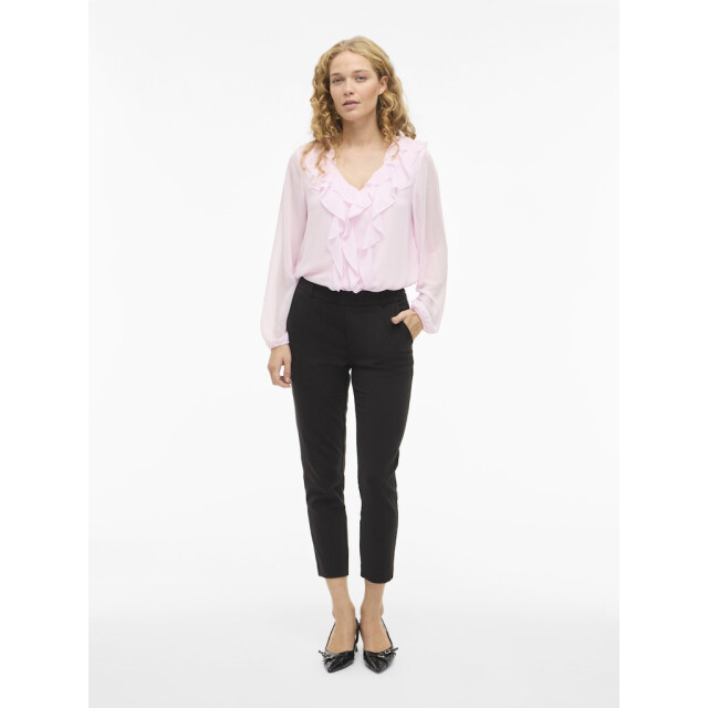 Vila Viane ls v-neck frill top noos licht 4389.61.0010 large