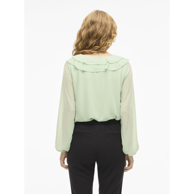 Vila Viane ls v-neck frill top noos mint 4389.21.0007 large