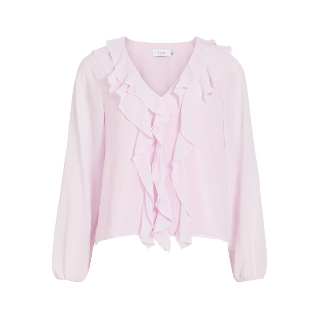 Vila Viane ls v-neck frill top noos licht 4389.61.0010 large