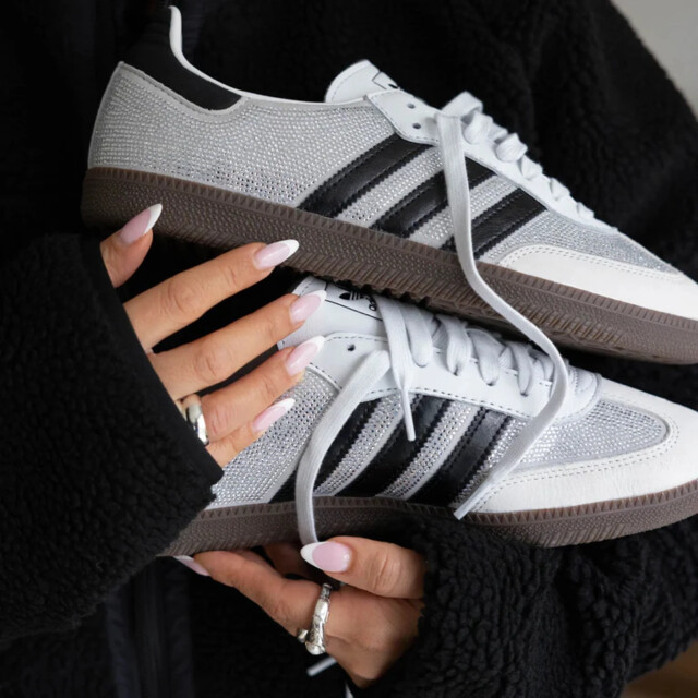 Adidas Samba og rhinestone crystal white silver IH9055 large