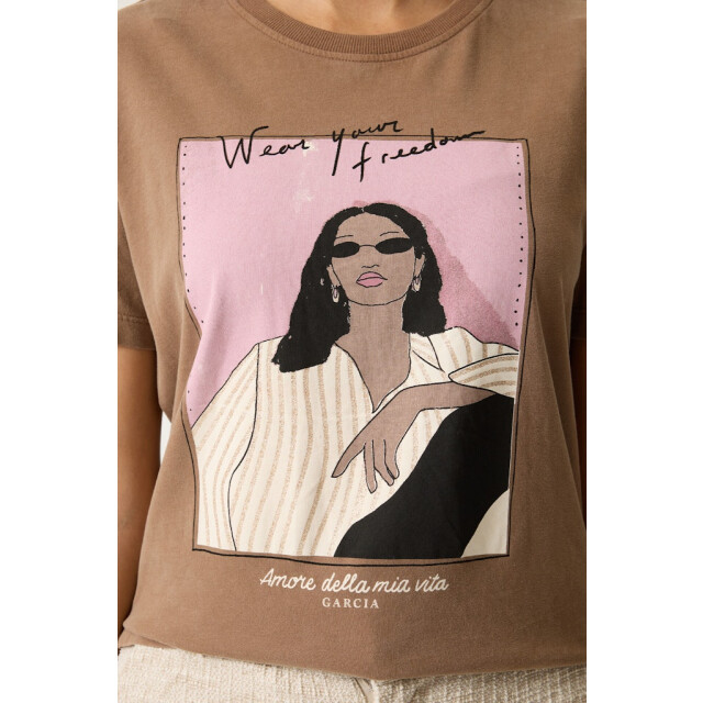 Garcia Jeans T-shirt ss front print - 4339.70.0005 large