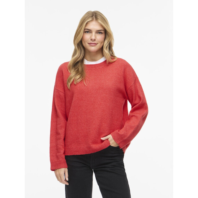 Vila Viliga ls o-neck knit top noos framboos 4219.45.0008 large