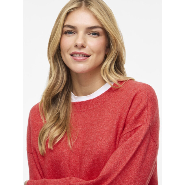 Vila Viliga ls o-neck knit top noos framboos 4219.45.0008 large