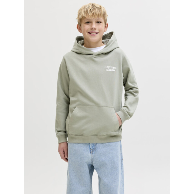 Jack & Jones Jornorrebro typo back sweat hood sn jnr olijf 3209.22.0008 large