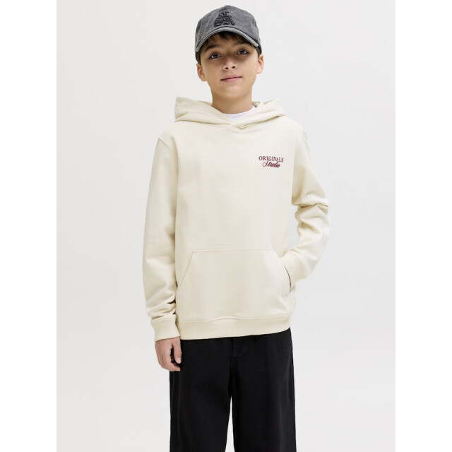 Jack & Jones Jornorrebro typo back sweat hood sn jnr off-white 3209.02.0004 large