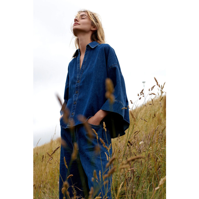 Summum 2s3346-5184 kimonoblouse denim 2s3346-5184 Kimonoblouse denim large