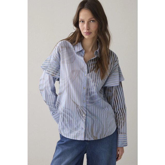 Summum 2s3429-12367 blouse striped flowers print 2s3429-12367 Blouse striped flowers print large