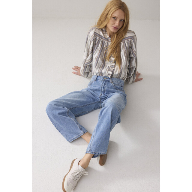 Summum 2s3416-12422 blouse silver stripe 2s3416-12422 Blouse Silver stripe large