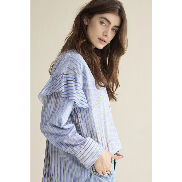 Summum 2s3429-12367 blouse striped flowers print 2s3429-12367 Blouse striped flowers print large