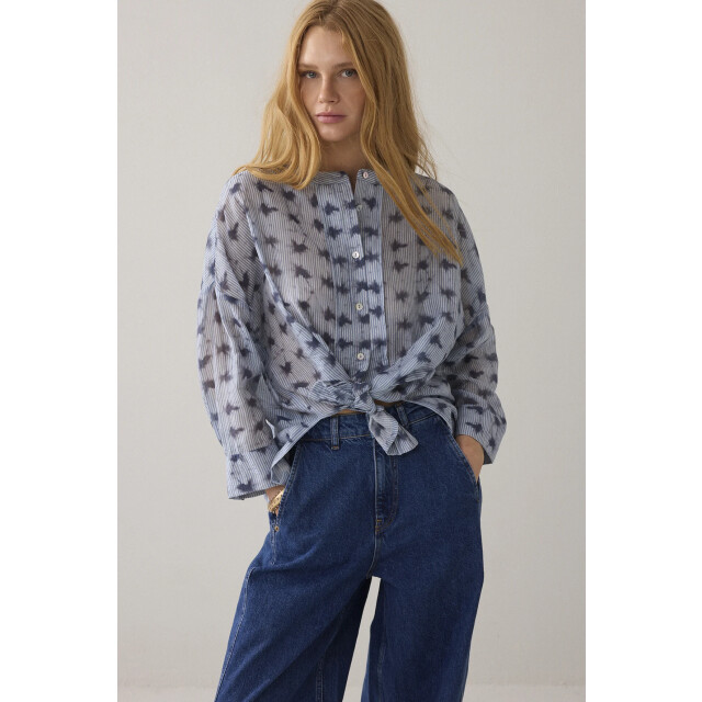 Summum 2s3463-128 blouse tie dye stripe 2s3463-12368 Blouse Tie dye stripe large