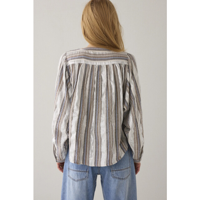 Summum 2s3416-12422 blouse silver stripe 2s3416-12422 Blouse Silver stripe large