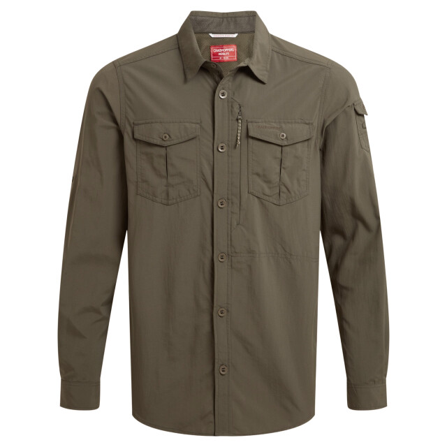 Craghoppers Heren adventure iii nosilife shirt met lange mouwen UTCG2173_woodlandgreen large