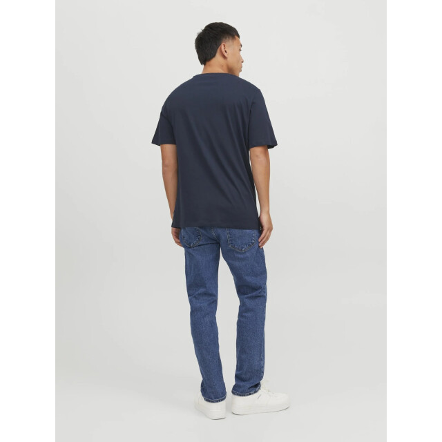 Jack & Jones Basic heren t-shirt jjeorganic ronde hals donker 12156101-Navy Blazer large