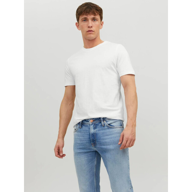 Jack & Jones Basic heren t-shirt jjeorganic ronde hals 12156101-White large